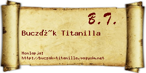 Buczák Titanilla névjegykártya